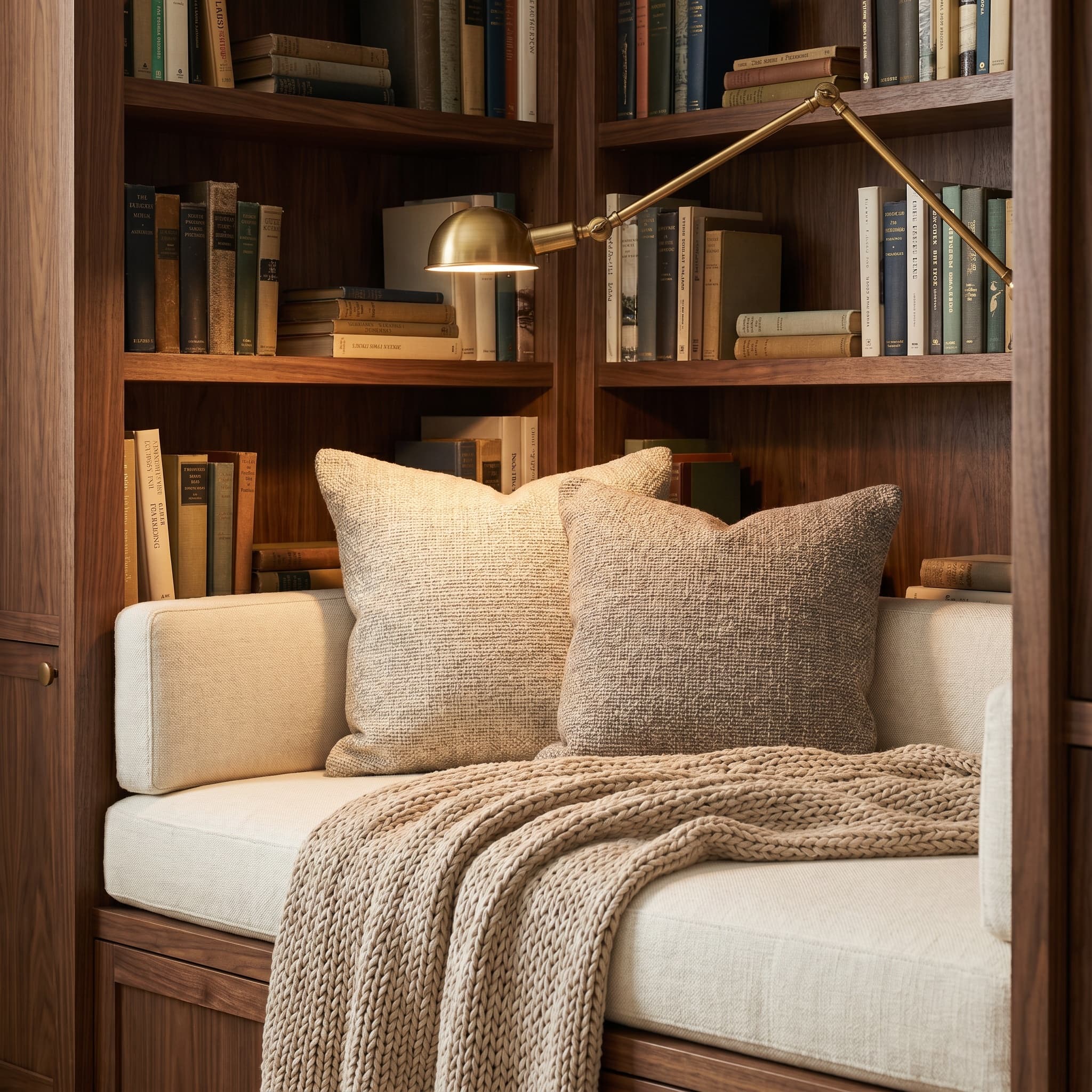 Cushioned reading nook