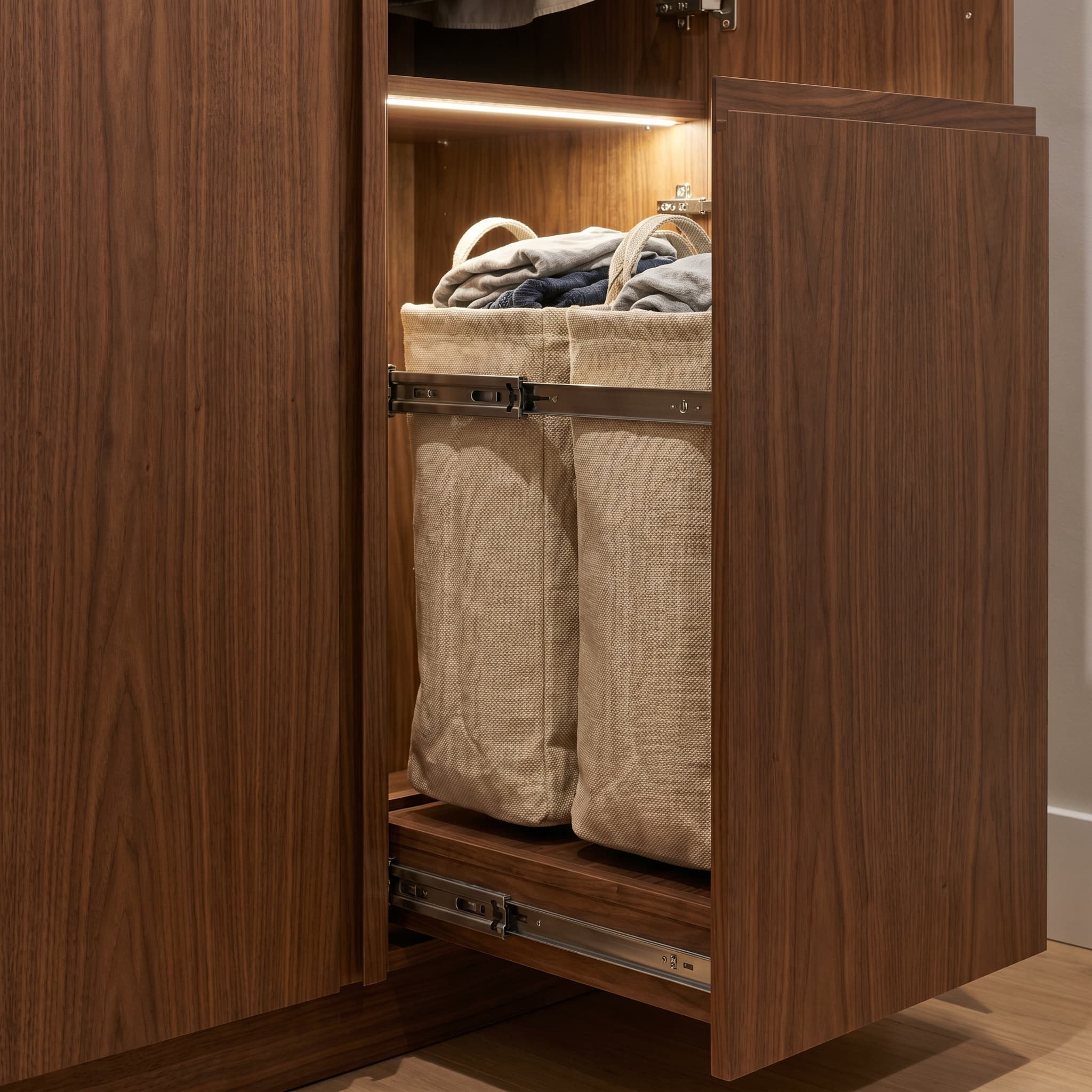 Hidden laundry hamper
