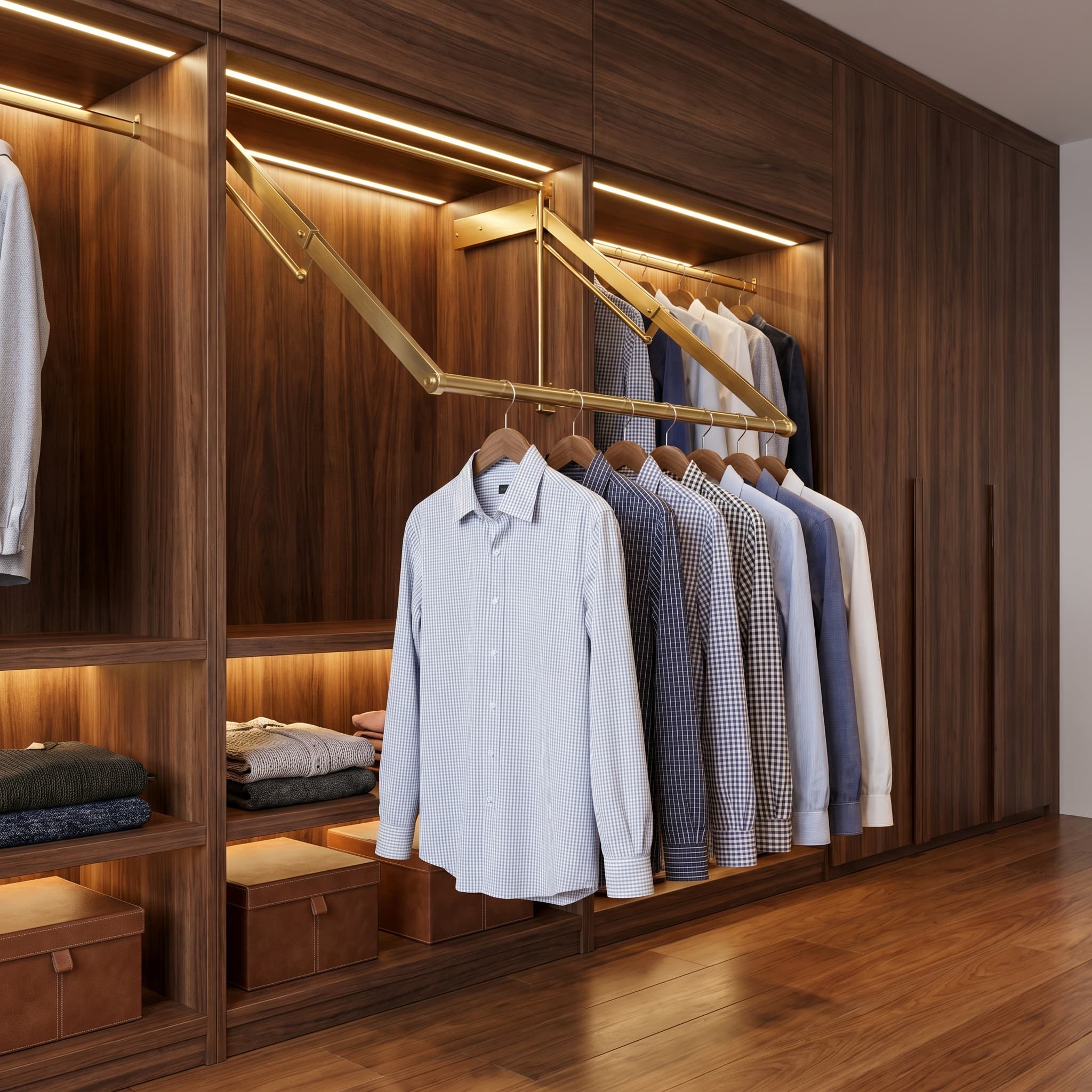 Pull-down wardrobe lift