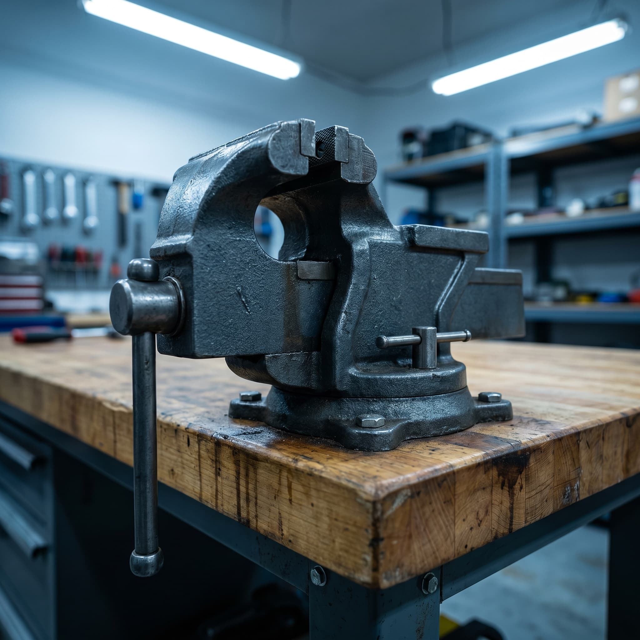 Bench vise mount