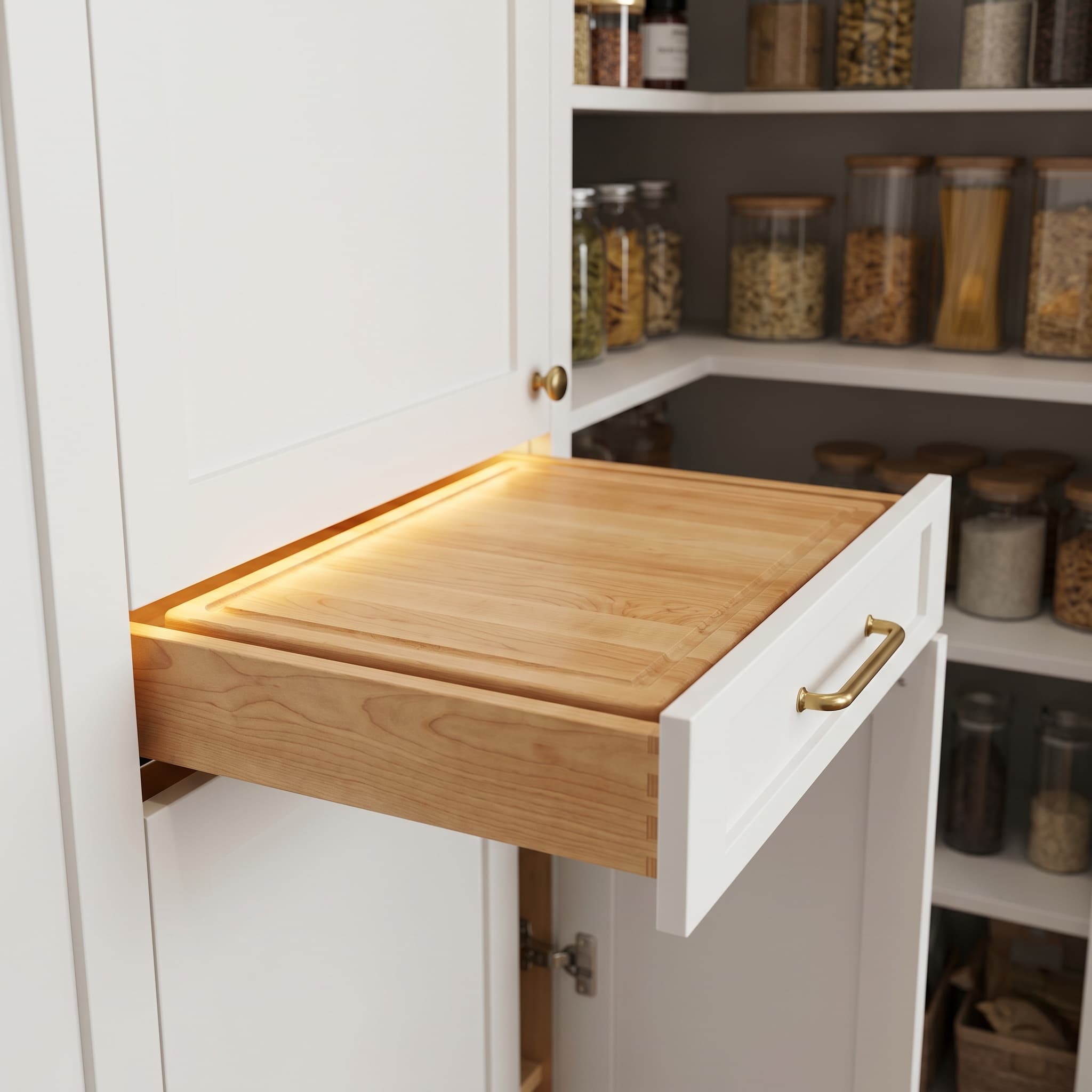 Slide-out cutting station