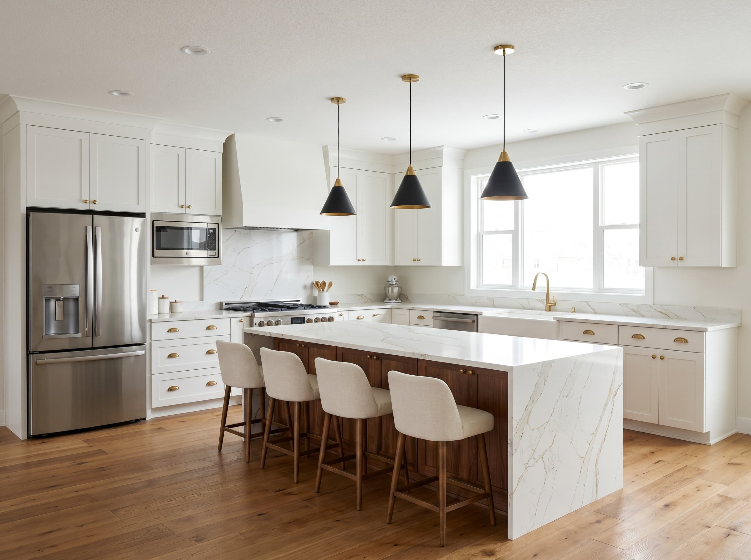 Heritage package · 15 × 15 ft + Island cabinet layout