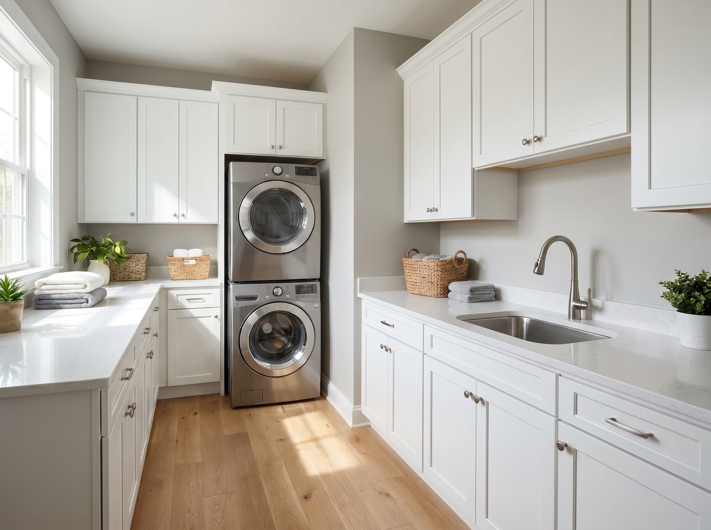 Stacked + Uppers package · Stacked appliances