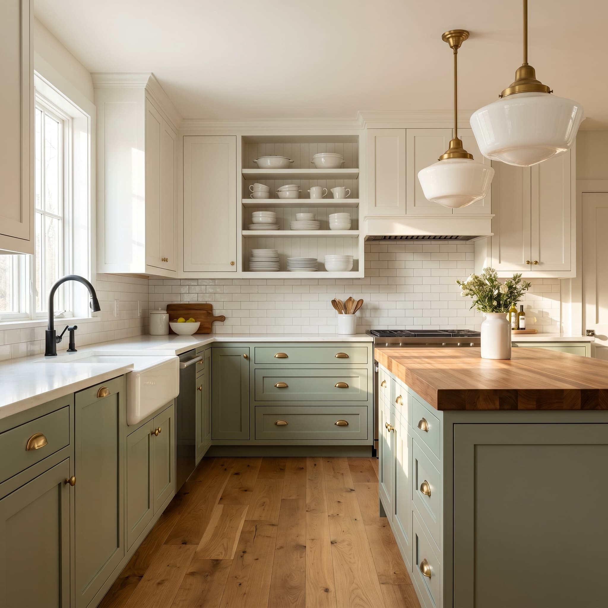 Kitchen remodel · Sage farmhouse for Keren Herrera